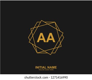 AA A A Initial logo letter with minimalist concept vector