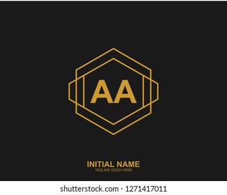 AA A A Initial logo letter with minimalist concept vector
