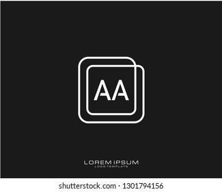 AA Initial logo minimalist template 