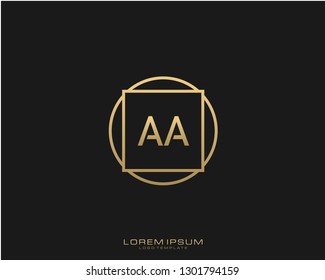 AA Initial logo minimalist template 