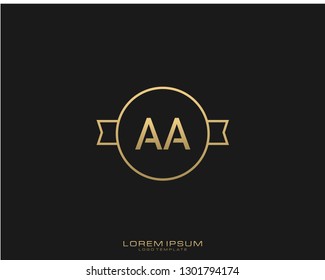 AA Initial logo minimalist template 