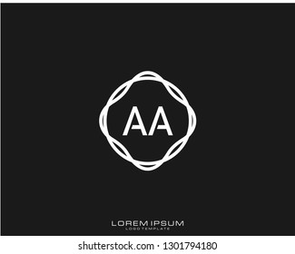 AA Initial logo minimalist template 
