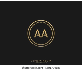 AA Initial logo minimalist template 