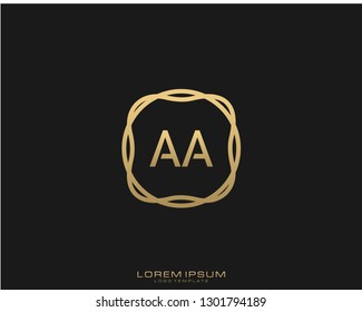 AA Initial logo minimalist template 