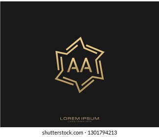 AA Initial logo minimalist template 