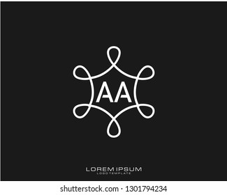 AA Initial logo minimalist template 