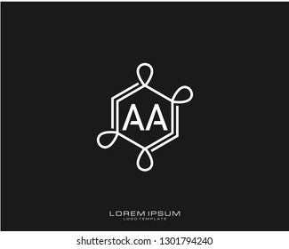 AA Initial logo minimalist template 