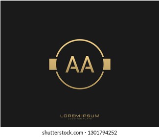 AA Initial logo minimalist template 