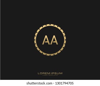 AA Initial logo minimalist template  