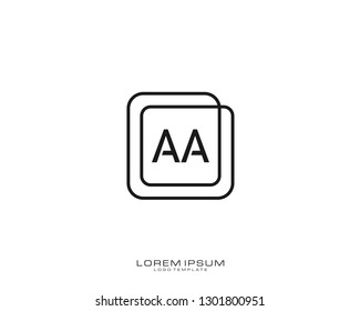 AA Initial logo minimalist template