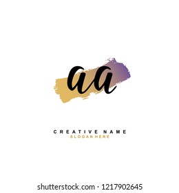 A A AA Initial logo template vector
