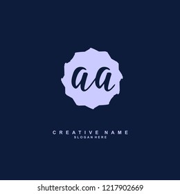 A A AA Initial logo template vector