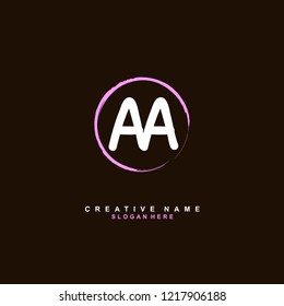 A A AA Initial logo template vector