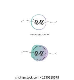 A A AA Initial logo template vector