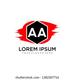 AA initial logo template vector