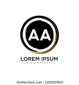 AA initial logo template vector