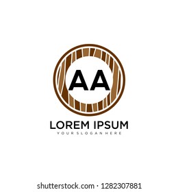 AA initial logo template vector
