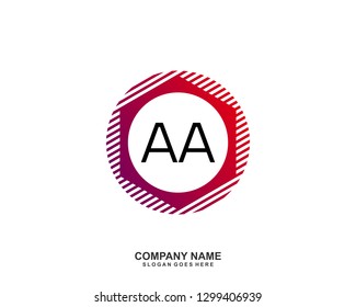 AA initial logo template vector