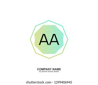 AA initial logo template vector