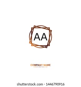 A A AA initial logo template vector