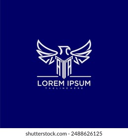 AA initial monogram for business logo with eagle image