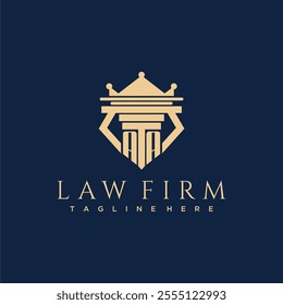 AA initial monogram logo for lawfirm vector design