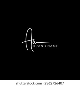 Aa Initial signature logo vector design