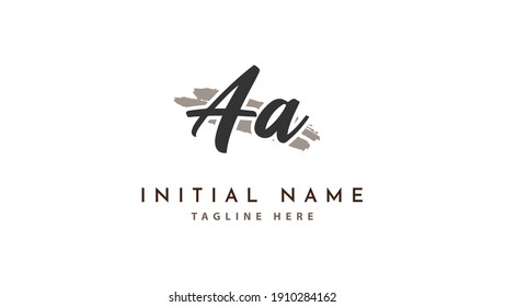 Aa Initials Handwriting Logo Vector Stock Vector (Royalty Free ...