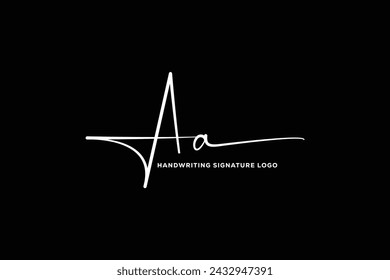 AA initials Handwriting signature logo. AA Hand drawn Calligraphy lettering Vector. AA letter real estate, beauty, photography letter logo design.