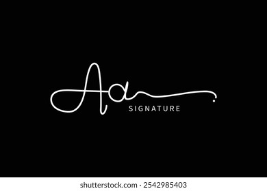 Aa initials Handwriting signature logo. Aa Hand drawn Calligraphy lettering Vector. Aa letter real estate, beauty, photography letter logo design.