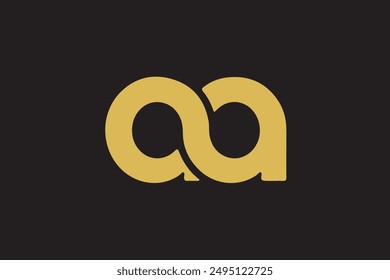 Aa Buchstabe kalligraphisch Minimal Monogramm Emblem Stil Vektorgrafik Logo