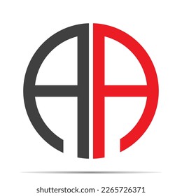 Ilustrador de diseño de logotipo de círculo de letras AA