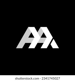 AA letter combination logo with two arrow direction symbols