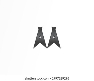 AA Letter concept logo design icon