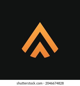 AA Letter Logo In Arrow Up Shape