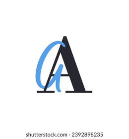 Ein Logo-Logo-Konzept. Creative Minimal Monogram A und eine Logo-Vorlage. Universeller Premium-Logotyp