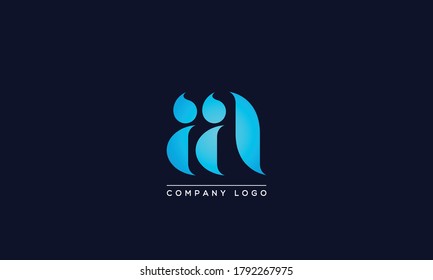 AA Letter Logo Design with Creative Modern Trendy Typography