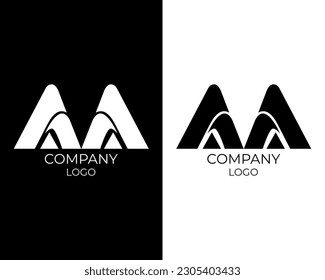 AA letter logo design element