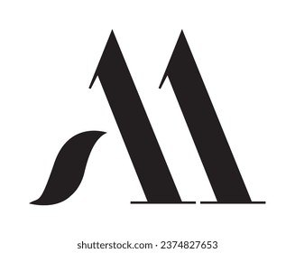 Símbolos de diseño de logotipo de letra AA