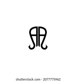 AA letter logo design on white background. AA creative initials letter logo concept. AA letter design.