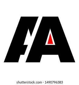 AA letter logo design template