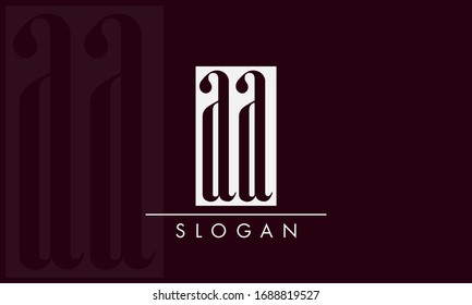 AA Letter Logo Design Template Vector
