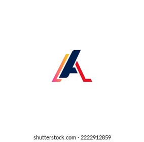 A , AA letter logo design template elements. Modern abstract digital alphabet letter logo. Vector illustration.
