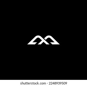 AA letter logo design template elements. Modern abstract digital alphabet letter logo. Vector illustration.