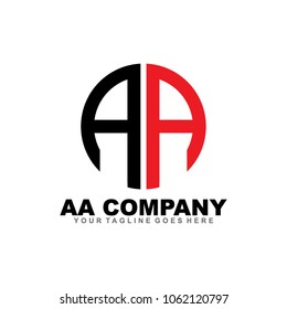 AA letter logo design vector template