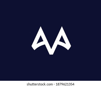 A AA LETTER LOGO DESIGN VECTOR TEMPLATE