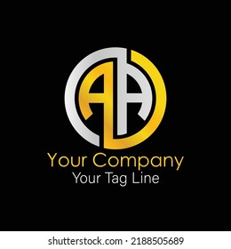 Diseño de logotipos de letras AA, diseño de vectores AA, logotipo alfabético, logotipo de vectores de letras modernas, logotipo de alfabetos,  