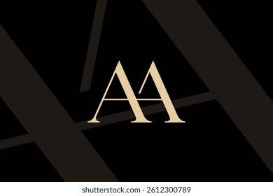AA letter logo icon design. Classic style luxury initials monogram.