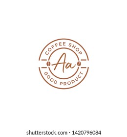 AA letter Logo. A initial logo with emblem style 