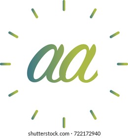 AA letter logo with line element
